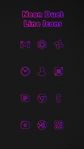 Neon Duet Line Icons v1.0.1 [Mod]