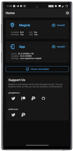 Magisk v831a398b build 25206 beta