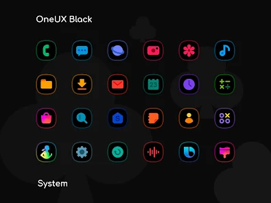 OneUX Black – Icon Pack v3.8 [Patched]